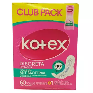 Toalla Higiénica Kotex Ultrafina Tela + Jabón Intimo