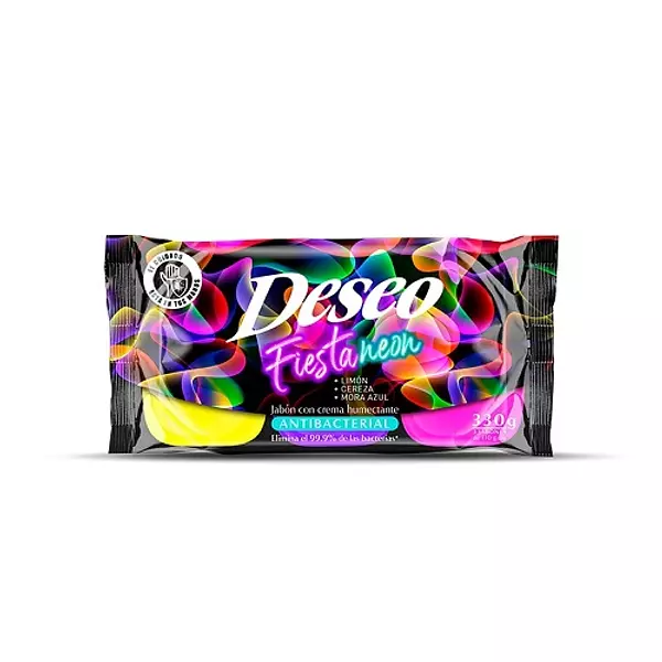 Jabón Baño Deseo Fiesta Neon Tripack