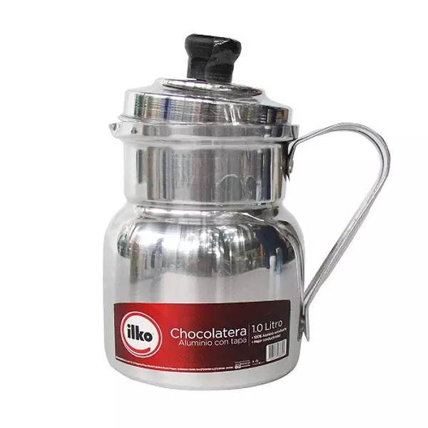 Chocolatera Ilko Aluminio Con Tapa 1 Lt
