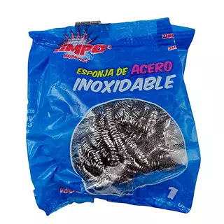 Esponjilla Acero Inoxidable Limpo