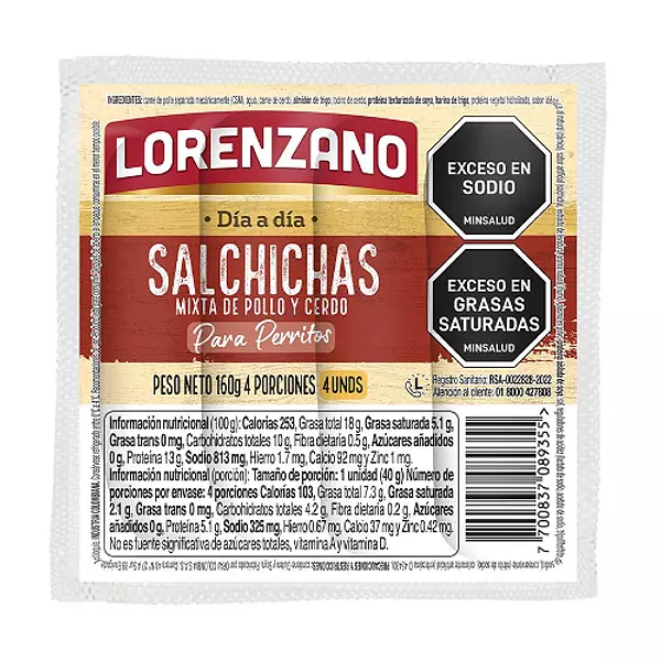 Salchicha Lorenzano Mixta Perro