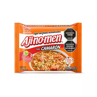 Sopa Instantánea Aji No Men Camarón