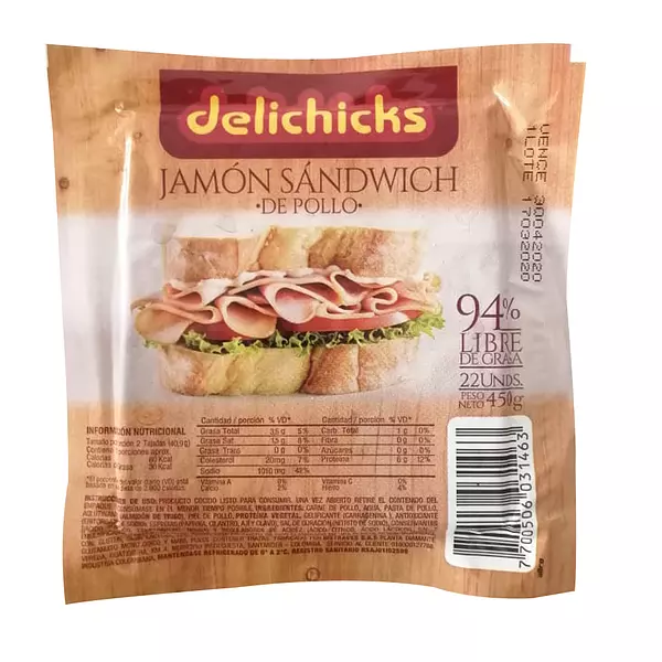 Jamón de Pollo Delichicks