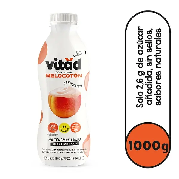 Bebida De Yogurt Bolsa Vitad Melocoton