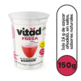 Bebida De Yogurt Vaso Vitad Fresa