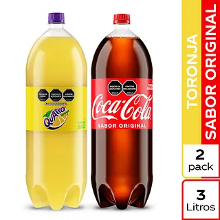 Gaseosa Coca Cola + Quatro