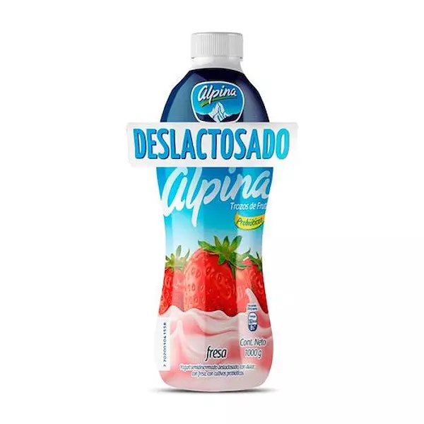 Yogurt Deslactosado Fresa Alpina