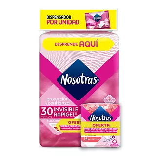 Toalla Higiénica Nosotras Invisible Rapigel