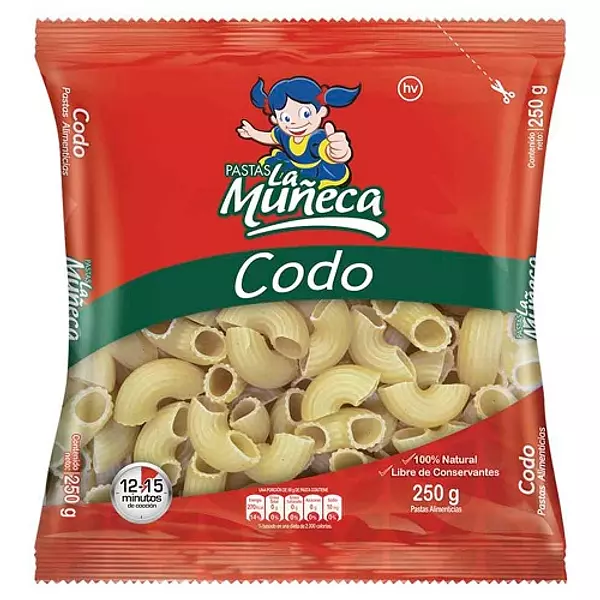 Pasta La Muñeca Codos