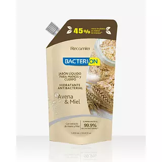 Jabón Liquido Bacterion Repuesto Avena Recamier