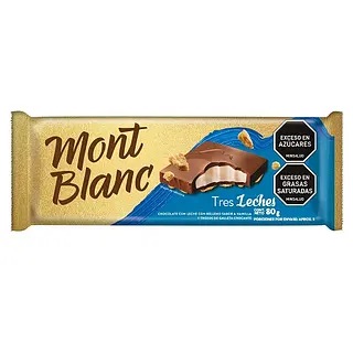 Chocolatina Mont Blanc Tres Leche