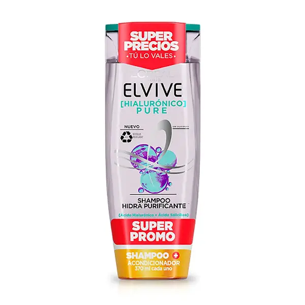 Shampoo Elvive + Acon Pure