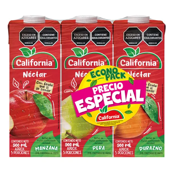 Jugo Nectar California Surtido Tetrapack X3 Unidades