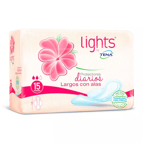 Protectores Lights Tena Largo Alas