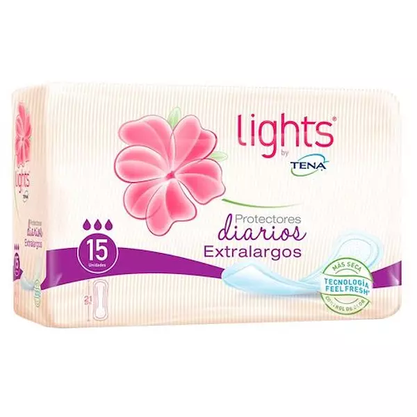 Protectores Lights Tena Extra Largo