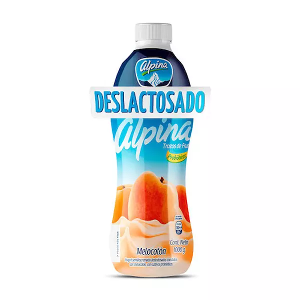 Yogurt Deslactosado Melocotón Alpina