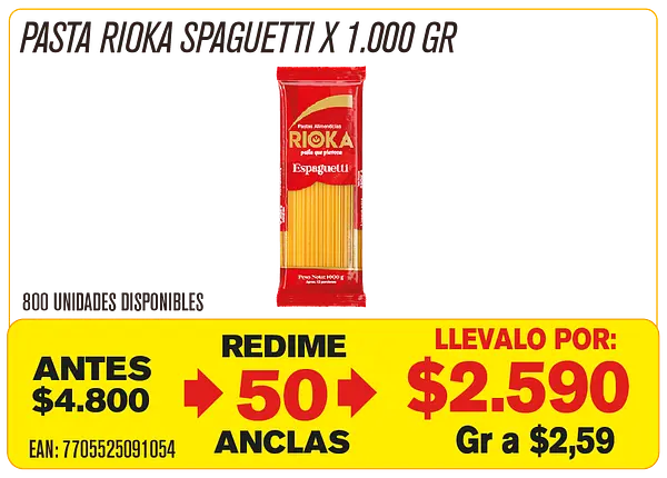 Pasta Rioka Espaguetti Maravillones