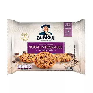 Galleta Quaker Avena Pasas Sin Azúcar