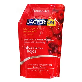 Jabon Liquido Recamier Bacterion Frutos Rojos Repuesto