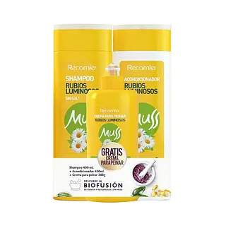 Shampoo + Acondicionador Recamier Muss Rubio Gratis Crema De