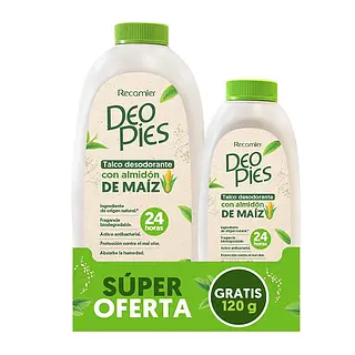 Rec Deo Pies Talco De Maiz X 300 G +120
