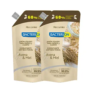 Jabon Manos Liquido Bacterion Avena