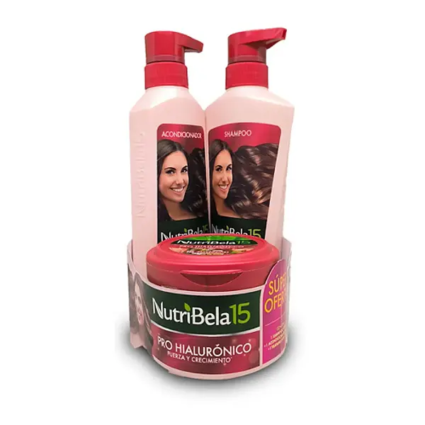 Shampoo Nutribela Prohialuronico + Tratamiento + Acondiciona