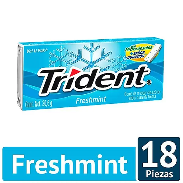 Goma De Mascar Trident Val-Up-Pak Freshmint