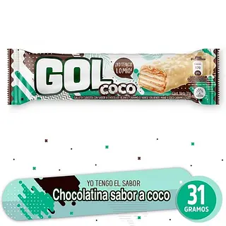 Chocolatina Gol Coco Gts 10%