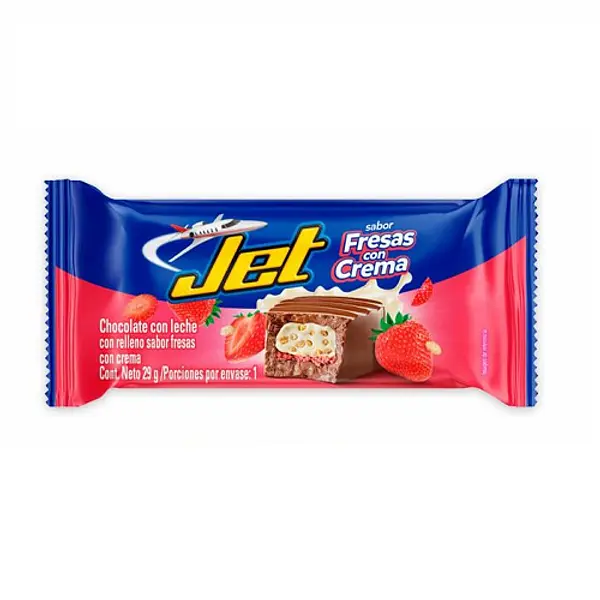 Chocolatina Jet Fresas Con Crema