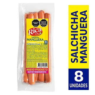 Rica Salchicha Paquete X 8 Unidades