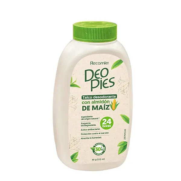 Talco Desodorante Deo Pies Con Almidon De Maiz