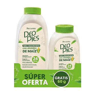Talco Desodorante Deo Pies Con Almidon De Maiz