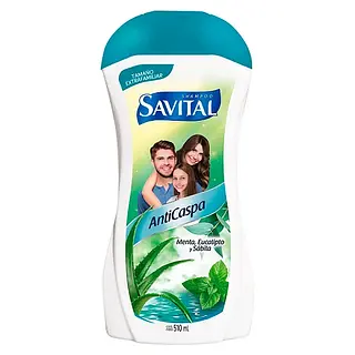 Shampoo Savital Caspa Menta Y Eucalipto