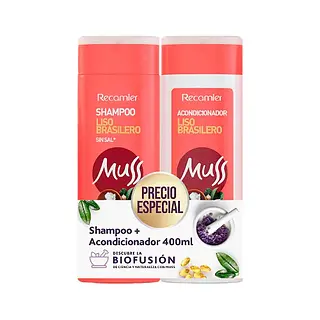 Shampoo + Acondicionador Recamier Muss Liso Brasilero