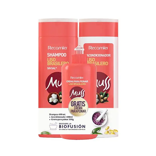 Shampoo Recamier + Acondicionador Lizos Trio Gratis Crema De