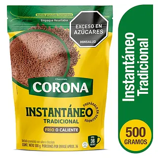 Chocolate Corona Instantaneo Flash Doy Pack