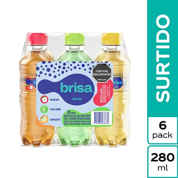 Agua Brisa Saborizada Lonchera Paquete X 6 Unidades