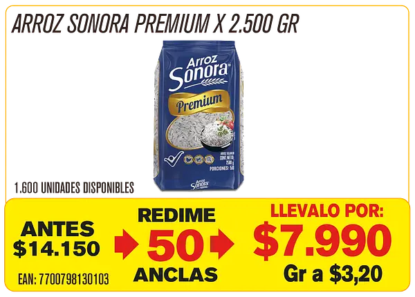 Arroz Sonora Premium Maravillones