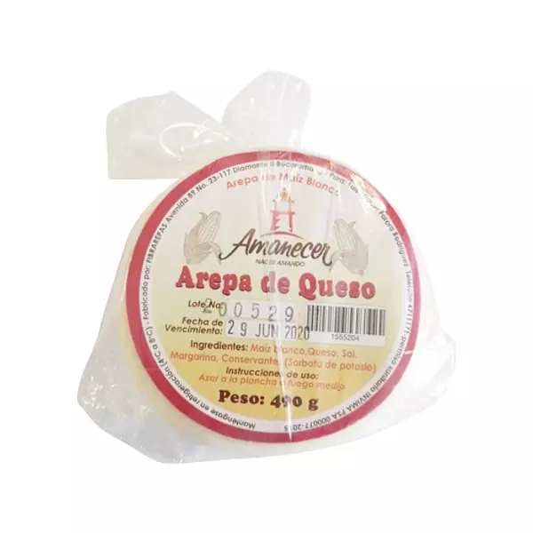 Arepa Blanca Queso Amanecer