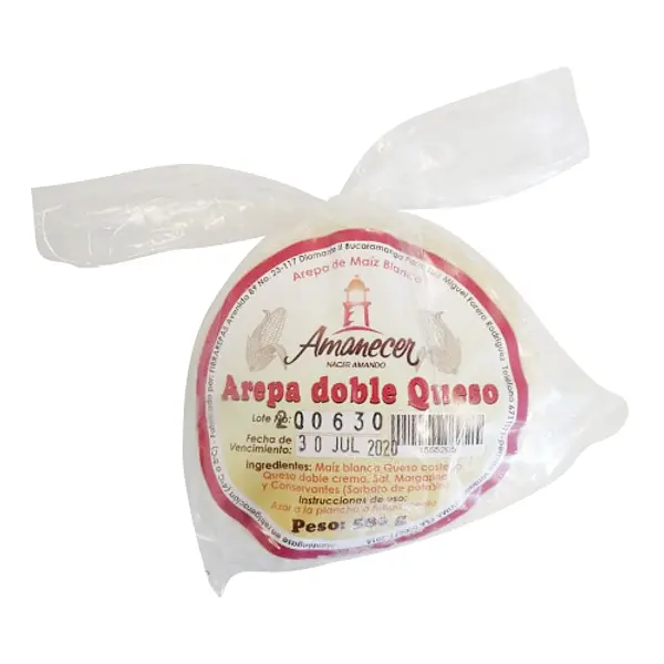 Arepa Blanca Queso Doble Amanecer