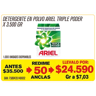 Detergente Ariel Maravillones