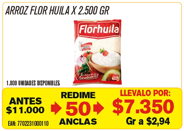Arroz Flor Huila Maravillones