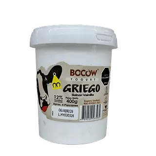 Yogurt Griego Bocow Vainilla X 400 Gr