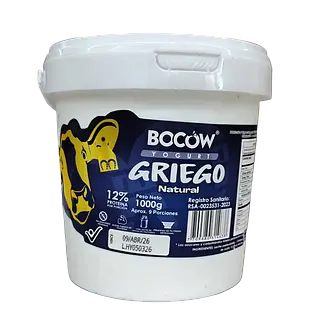 Yogurt Griego Bocow Natural X 1000 Gr