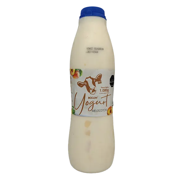 Yogurt Con Probioticos Bocow X 1000gr Melocotón Und