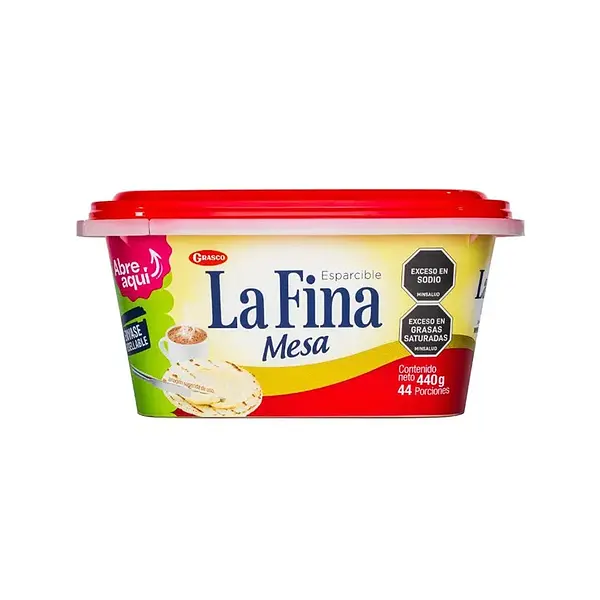 Margarina Esparcible La Fina Mesa Con Sal X 440 Gr