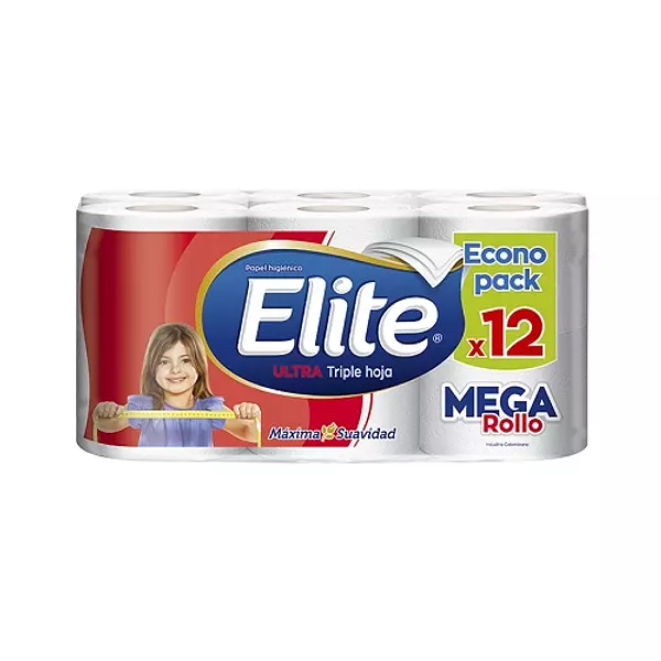 Papel Higiénico Elite Ultra Mega Rollo Triple Hoja