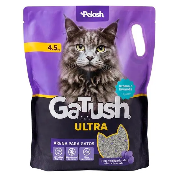 Arena Para Gatos Gatush Ultra Aroma Lavanda X 4500 Gr