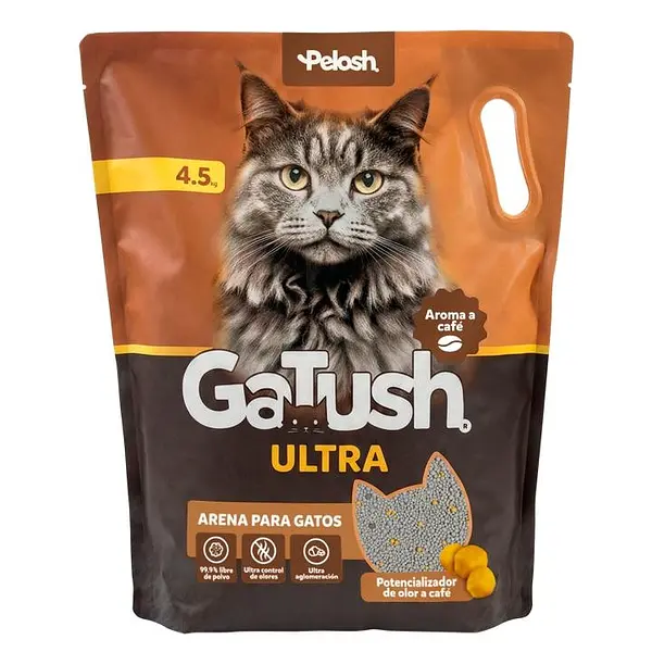 Arena Para Gatos Gatush Ultra Aroma Café X 4500 Gr
